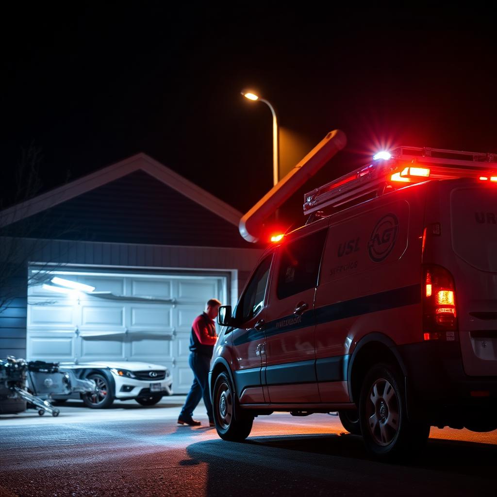 Professional emergency service - Garage Door Whitsett technician working on garage door in Whitsett NC